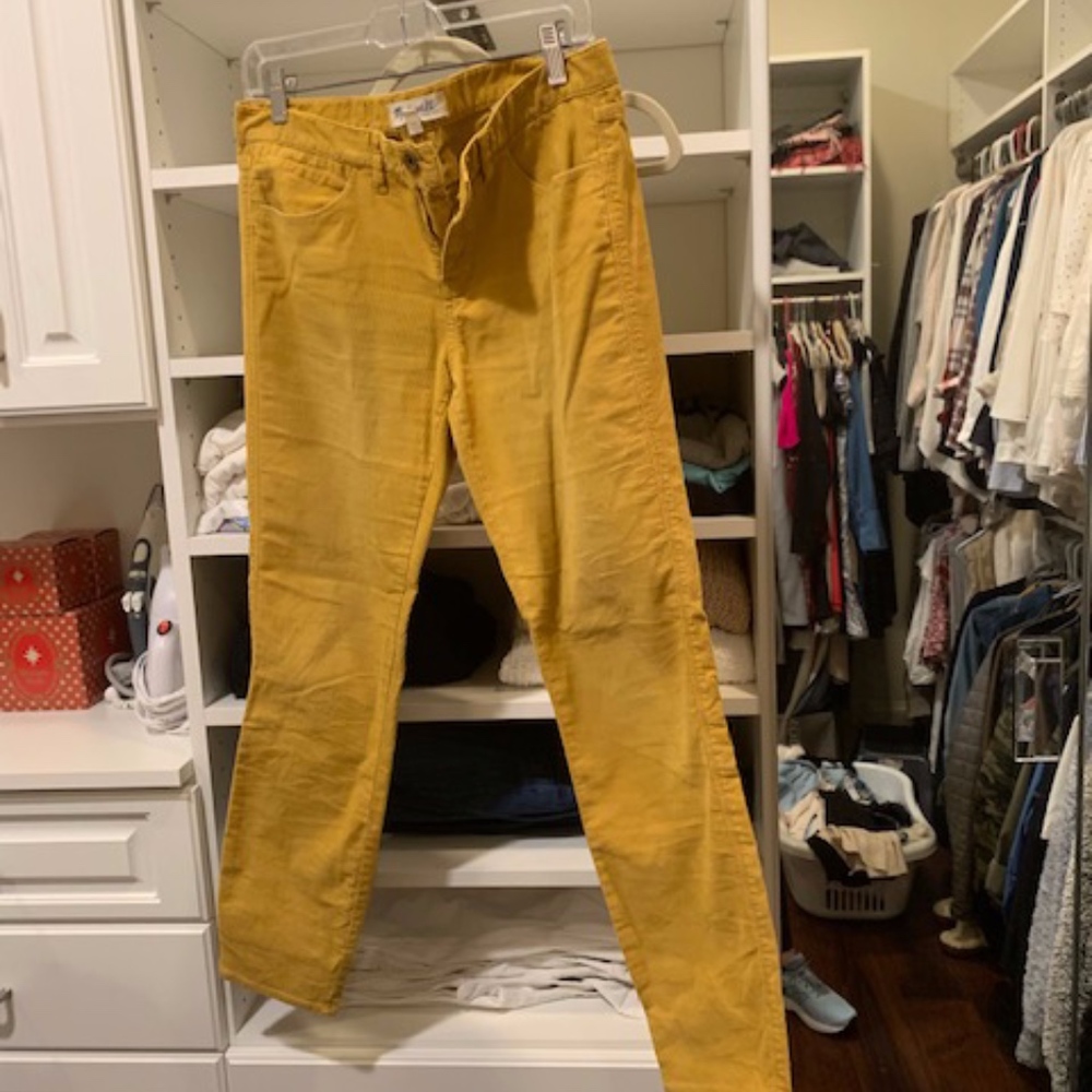 Gold Madewell Corduroy Straight Leg Pants